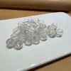 Contas Soltas de Cristal Branco Esculpido em Forma de Coração Sutra, Contas Espaçadoras, Pulseira, Acessório de Mão 89