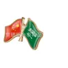 Venda Direta da Fábrica China e Arábia Saudita Bandeira Cruzada de Amizade Dupla Face Bandeiras Mundiais Insígnias Personalização