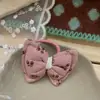 Nuevo Pasador de Encaje Floral Estilo Coreano con Lazo para Niños, Dulce Tela de Otoño e Invierno Pinza de Pato para Flequillo Lateral