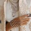 Cross-Border Nova dança Latina malha de volta cadeia Super Flash Strass Vestido de Noiva acessórios pulseira de cristal atacado