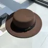 Sombrero de Copa de Lana Simple y Elegante de Lujo Ligero para Mujer Otoño/Invierno 2026, Sombrero de Copa Plano Versátil de Gama Alta Retro Francés Tendencia