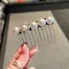 Exquisito, Dulce y Suave Peine para el Cabello de Perlas con un Toque de Lujo Ligero y de Alta Gama, Pasador para Flequillo Lateral, Herramienta para Fijar el Cabello, Accesorio para el Cabello