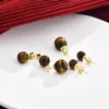 Pendientes Maillard Ámbar Retro Estilo Hong Kong Ojo de Tigre Lujo Accesible Gama Alta Nicho Otoño e Invierno Pendientes Elegantes