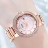 Reloj Gedi Nuevo de Esfera Grande con Correa de Acero para Mujer, Moda Estilo Coreano, Resistente al Agua con Incrustaciones de Diamantes, Reloj de Cuarzo, Dropshipping