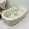 Tina de Baño Inflable Portátil para Bebé, Tina de Baño Plegable para Bebé para Uso en Casa, Cubo de Baño Infantil con Diseño Lindo de Dibujos Animados