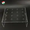 Soporte de exhibición transparente acrílico para tubos push de sushi, soporte cuadrado de 16 agujeros para pastelitos de paleta push pop para exhibición en tienda