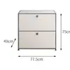 Mesa de cabeceira antiga média Armário de combinação modular de aço inoxidável Armário de armazenamento simples Armário de TV Armário lateral de jantar Armário de gavetas usm