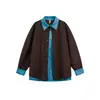 Ropa Vintage Yidao Otoño 2026 Nuevo Estilo Americano Camisa de Manga Larga Falsa de Dos Piezas con Cuello Polo para Hombres y Mujeres Camisa Versátil Retro