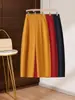 Pantalones de Moda con Dobladillo Curvo y Pedrería para Mujer 2026 Nuevos Pantalones de Pierna Ancha Sueltos de Cintura Alta con Estilo Relajado Versátiles Casuales Largos