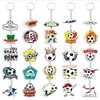 Chaveiro de Acrílico de Futebol da Copa do Mundo Acessórios para Mochila Borracha Macia de PVC Pequenos Acessórios para Presente Pingente Personalizado DIY Pendente