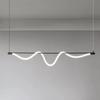 Mesa de Jantar Chandelier Linha Normcore Italiano 2025 Escandinavo Moderno Luxo Acessível Nota Musical Barra Luz de Tira de Silicone LED