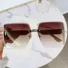 Gafas de Sol de Borde Cortado para Mujer, Montura Cuadrada Grande Estilo Ins, Anti-UV, Parasol Liso Cielo Estrellado, UV380