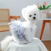 PETCIRCLE Ropa para Mascotas Perros Pequeños Cachorros Mascotas Lindas Estilo Princesa Vestido de Temperamento Andromeda Vestido de Boda