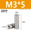Acero Inoxidable 304 Columna de Tornillo Prisionero Hexagonal de Cabeza Única Columna de Tuerca Extendida de Doble Paso Columna de Aislamiento M2M3M4M5M6M8