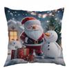 Nova Capa de Almofada com Estampa de Natal da Amazon Alce de Natal Capa de Almofada Decorativa para Sofá de Casa Almofada de Cabeceira