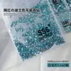 Diamantes Sueltos Ss4 Ab Rhinestones en Forma de Abanico King para Uñas, Rhinestones Super Brillantes en Forma de Abanico, Rhinestones Redondos de Vidrio Iridiscentes Aurora con Base Plana