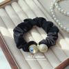 Estilo Coreano Nuevo Diamante Flash Flor Anillo para el Cabello de Intestino Delgado Alto Valor de Belleza Cuerda para el Cabello de Niña Elegante Cuerda para el Cabello con Bola de Perlas