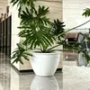 Vaso grande de cerâmica de Jingdezhen, vaso de flores de cerâmica extra grande branco puro, adequado para cultivar árvore de ferro, peixe e lótus, para plantio em varanda e jardim