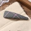 Presilha Lateral de Tecido Xadrez Rosa Retrô Estilo Francês, Presilha Simples e Elegante para Franja e Cabelos Soltos, Alto Valor