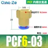 Conector Rápido PCF Resistente à Corrosão e ao Desgaste Rosca Interna Passante Pcf4-M5 Pcf6-01/02