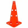 Conos marcadores de agilidad para entrenamiento de fútbol y baloncesto, conos marcadores perforados de Educación Física, postes insertables, conos de entrenamiento sensorial de fútbol con forma de cono de helado