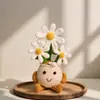 Plantas en Maceta de Flores Tejidas a Crochet con Hilo Hechas a Mano, Tulipanes, Girasoles, Margaritas, Adornos de Escritorio, Regalos Navideños al por Mayor