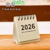 2026 Bênçãos em Texto Mini Calendário Simples Portátil Ornamento de Mesa Planejador de Check-In Pequeno Calendário de Mesa 2025