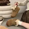 Sapatos de algodão estilo Birkenstock, totalmente fechados, bico redondo retrô, edição 2026, com forro de fleece adicional para aquecimento, solas antiderrapantes, design plano, versáteis para o uso diário e confortáveis para dias preguiçosos