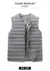 Inverno 2025 Nova Marca Tendência Gola Redonda Gola V Mutável 80 Jaqueta de Penas de Pato Branco Colete Curto Masculino Colete Solto
