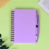 Cuaderno de espiral con bolígrafo en stock A6 color simple para estudiantes cuaderno de trabajo A5 copia blanda cuaderno de hojas sueltas horizontal