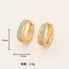 Populares Aretes Redondos de Circonita Micro-Pavimentados, de Alta Gama, Modernos y Exquisitos, Diseño de Nicho, Aretes Personalizados para Mujer