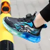 Zapatos para Niños con Forro de Felpa, Segunda Capa de Algodón, Otoño/Invierno 2026, Superficie de Cuero, Zapatos Deportivos para Niños, Hebilla Giratoria, Niños Medianos y Grandes, Zapatos para Correr para Niños