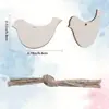 Rodajas de Madera en Blanco Sin Terminar Creativas para Graffiti Infantil Forma de Pájaro Rodajas Decorativas de Madera Decoración del Hogar Colgante de Madera