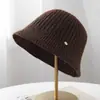 Moda Estilo Japonés Versátil Sombrero de Pescador Tejido para Mujer Otoño Invierno Casual Simple Para Adelgazar la Cara Sombrero Cubo Sombrero Cubo Liso