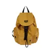 Mochila con cordón estilo coreano para mujer, nuevo modelo 2026, mochila de viaje ligera de nailon casual, bolsa escolar de nicho para estudiantes