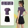 Traje Deportivo Ligero de Verano para Mujer 2026 Nuevo Talla Grande Transpirable Ropa para Correr y Fitness Manga Corta Secado Rápido Conjunto de Yoga