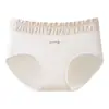 Braguitas de algodón A para niñas con volantes, suaves y transpirables, 10A antibacterianas, entrepierna extendida, estampado floral, bragas de triángulo para mujer
