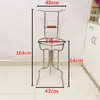 Soporte de Lavabo de Acero Inoxidable Estante Simple para Lavabo de Pie Trípode Estante de Almacenamiento para Baño Soporte para Lavabo para Uso Doméstico