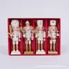 En Stock Madera 13cm Cascanueces Adorno Regalo de Navidad, Marioneta Soldado Cascanueces Pintado, Venta Caliente Transfronteriza