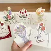 Tarjeta de felicitación Estilo Ins Serie Tulipán Ramo Estéreo Tarjeta de mensaje floral Carta manuscrita festiva Postal