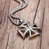 Huajie Venta Caliente Transfronteriza Europea y Americana Colgante de Cruz Hueca Cadena de Suéter para Hombre de Aleación Moda Callejera Joyería
