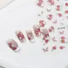 Nuevo Pegatina de Uñas Artísticas Flor Mariposa Pura Rosa Azul Flor Pequeña Mariposa Pintada a Mano Dulce Linda Pegatina de Uñas Todo Fósforo