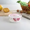 Recipiente de Cerámica de 5/6 pulgadas para Conservar Frescura Refrigerador Microondas Horno Lonchera Caja para Conservar Frescura Recipiente Sellado con Tapa Recipiente para Fideos Instantáneos Sin Junior