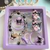 Pulsera con Colgante de Dibujos Animados para Niños Set de Joyería Caja Pulsera de Perlas para Niña Accesorios Pasador Hecho a Mano Caja de Regalo Accesorios para el Cabello de Niñas