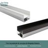 Kit de fita de LED com clipe 25cm luz laminada canaleta de alumínio cartão traseiro laminado superior e inferior perfil de alumínio luminoso carcaça