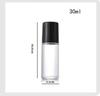 Botella Grande de Bola Rodante Vidrio Redondo Aceite de Masaje 50ml Transparente 30ml Medicamentos Cosméticos y Productos para el Cuidado de la Piel Botella con Bola Rodante