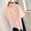 Playera de Algodón Pesado de 260g para Mujer, Diseño de Manga Corta, Top Nicho, Verano, Manga Corta, Moda Occidental, Playera de Cuello Redondo