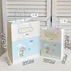 Bolsa de Presente Gatinho Fofo Tirando Selfie para Amigos, Bolsa Tote de Papel Ins Cartoon Original Simples, Bolsa de Papel de Grande Capacidade