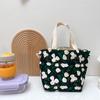Bolsa de almuerzo con estampado de conejo rosa y oso verde, con cordón, bolsa portátil para lonchera, bolsa de paquete de lonchera para trabajadores de oficina, venta al por mayor