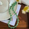 Cadena de Collar de Jade Dongling Natural de 10 mm Cadena Clavicular Estilo Literario Nuevo Estilo Chino